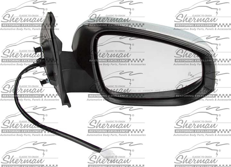 Sherman Parts - Rh Mirror Otr Rear View W/blind Spot Detection;w/signal Lamps;w/cover;chrome;toyota Tacoma 1621 - 8125F-300-2