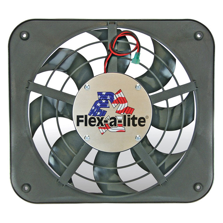 Flex-A-Lite - Fan Electric 12in Single Shrouded Loprofile Sblade Puller Fan W/ Controls - 105400