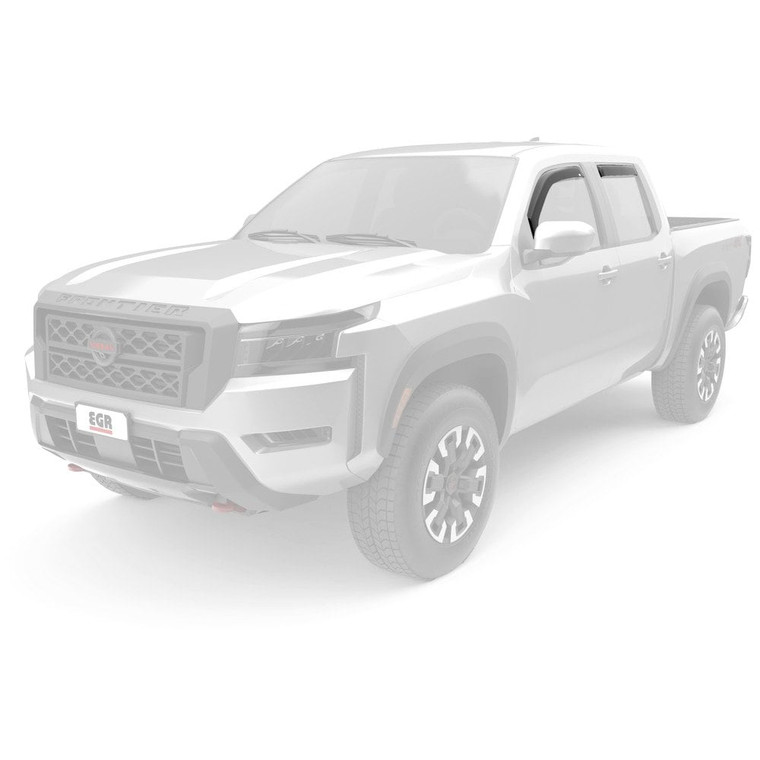 EGR - 22c Frontier Crew Cab Inchannel Window Visors Front & Rear Set Matte Black - 576045