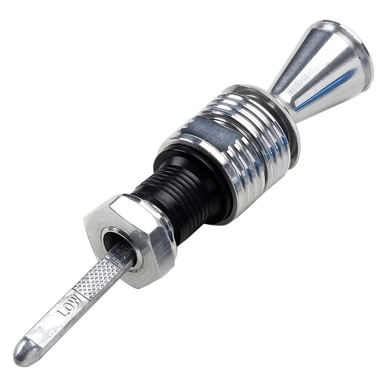 Lokar - Flexible Transmission Dipstick; 3in.; Direct Mount; Th350/400 Trans.; Brite; - 1209144