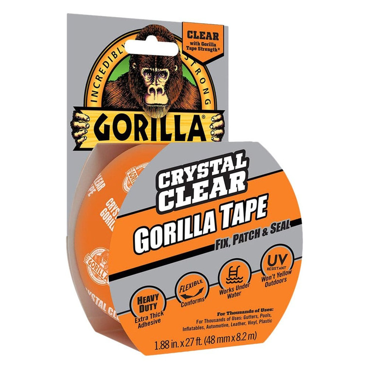 Gorilla Glue - Crystal Clear Gorilla Tape 1.88in 9 Yards - 6027002