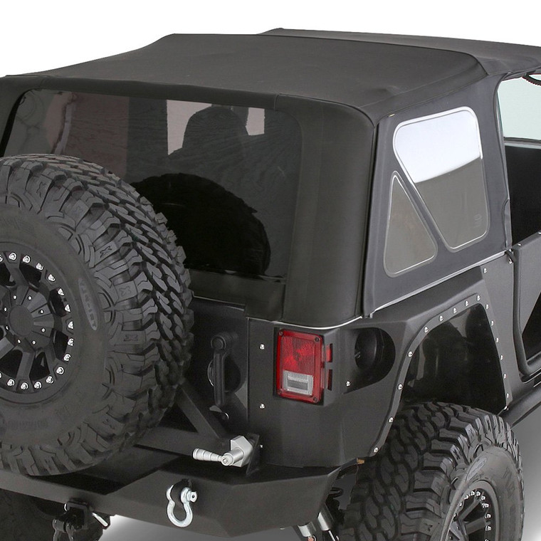 Smittybilt - 0709 Wrangler Jk 2dr Oem Replacement Soft Top W/tinted Windows & No Upper Doors; Black Diamond - 9070235