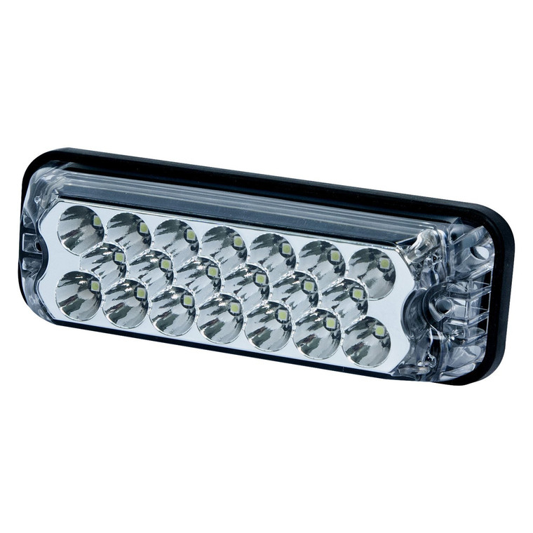Ecco Safety Group - Directional Led Rectangular Surface Mount 1224vdc 7 Flash Patterns Clear - 3811C