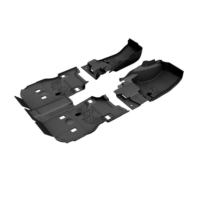 Armorlite - 1823 Wrangler 3pc Front And Rear Composite Flooring Mesa Smoke - B1009725-BLK1-AA