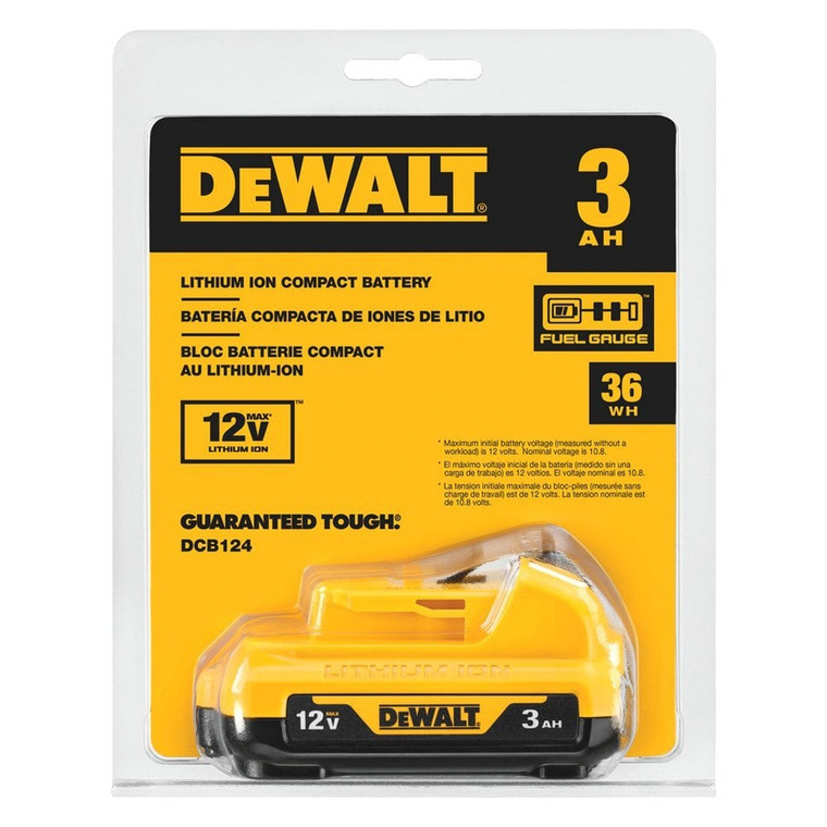 DeWalt Tools - 12v Max 3ah Lithium Ion Battery W/led Charge Indicator2 Pack - DCB124-2