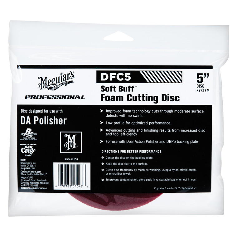 Meguiars - 5in Soft Buff Da Foam Cutting Disc - DFC5