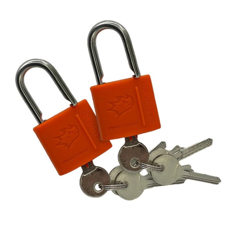 MAXTRAX - Maxtrax Maxlox 30mm Heavy Duty Stainless Steel Padlock With Silicone Cover Dual Pack - MTXML30D