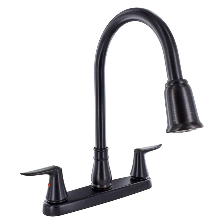 Valterra - Catalina Kitchen Faucet 8in Hi Risepull Downlever Handlesrubbedbronze - PF221503