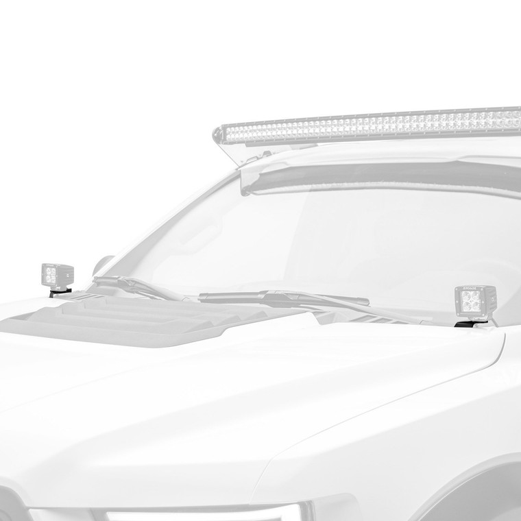 Zroadz - 1821 F150 Hood Hinges Led Light Bar Mounts(2)3in Cube Pod Work Lightsbolts On To Hood Hinges - Z365711