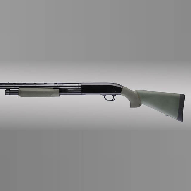 Hogue Mossberg 500 12 Gauge Series OverMolded Shotgun Stock/Foregrip (OD Green) - 5212