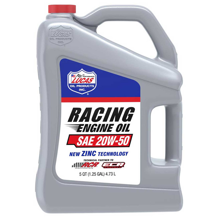 Lucas Oil Synthetic SAE 20W 50 Racing Motor Oil 5 Quart - 10616