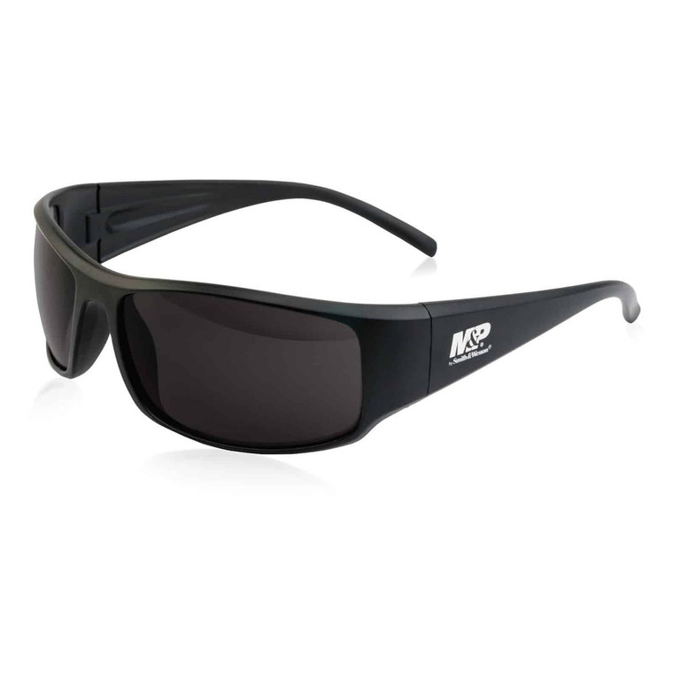 M&P Thunderbolt Full Frame Shooting Glasses - Black Frames/Smoke Lenses - 110166