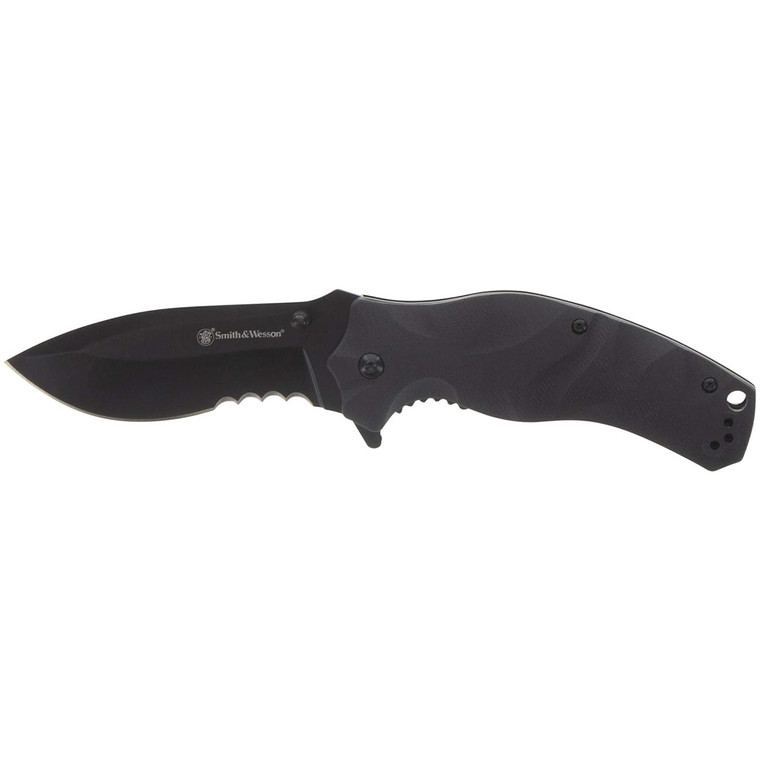 Smith & Wesson 3.5" Black Ops Recurve Folding Knife - 1136220