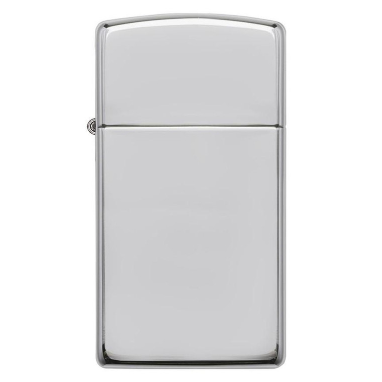 Zippo Windproof Lighter Slim Case High Polish Sterling Silver - 1500