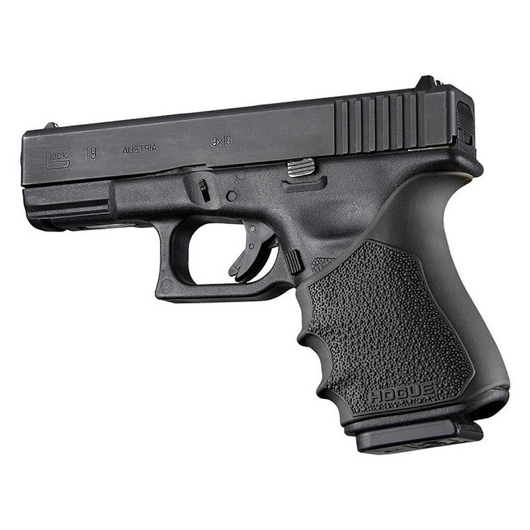 Hogue HandAll Beavertail Grip Sleeve for Glock 19/23/32/38 Gen 3 & 4 (Black) - 17040