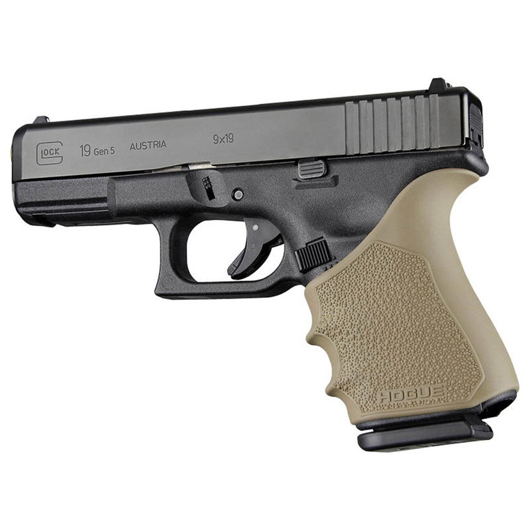 Hogue HandAll Beavertail Grip Sleeve for Glock 19 23 32 38 Gen 1 2 & 5 (Flat Dark Earth) - 17053