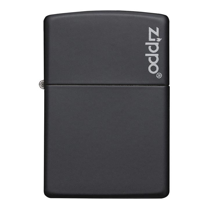 Zippo Windproof Lighter Black Matte w/Zippo Logo - 218ZL