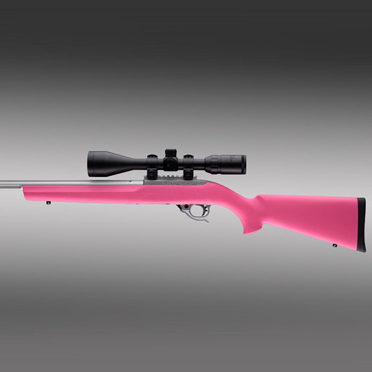 Hogue Ruger 10/22 Rubber OverMolded Stock with Standard Barrel Channel (Pink) - 22700