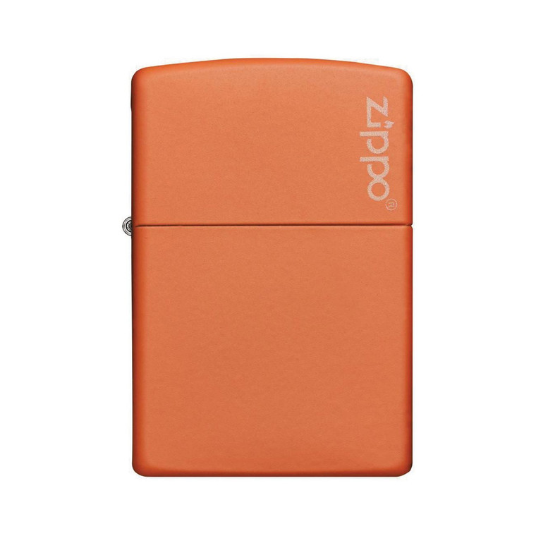 Zippo Windproof Lighter Orange Matte w/Zippo Logo - 231ZL