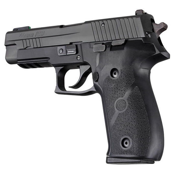 Hogue SIG Sauer P226 OverMolded Rubber Grip without Finger Grooves (Black) - 26010