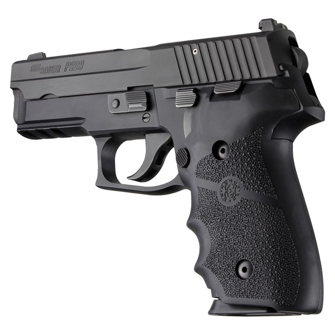 Hogue Sig Sauer P228/P229 OverMolded Rubber Grip with Finger Grooves (Black) - 28000