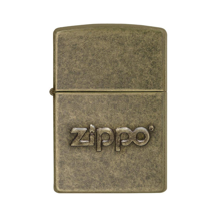 Zippo Windproof Lighter Zippo Logo Antique Stamp Antique Brass Finish - 28994
