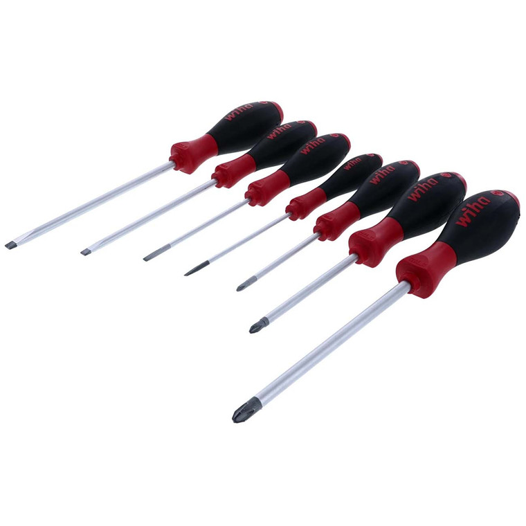 Wiha SoftFinish Slotted and Phillips Screwdriver Set - 7 Piece Set - 30278