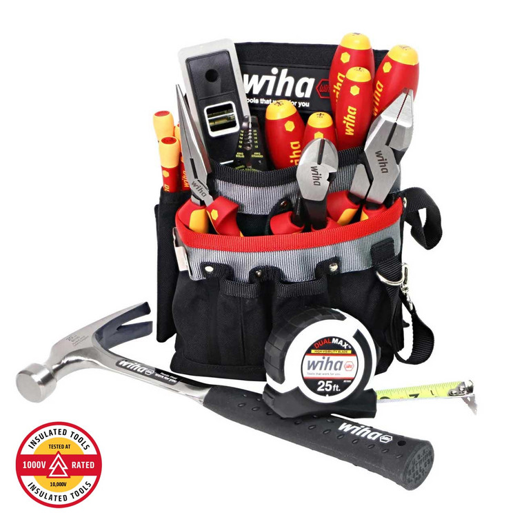 Wiha Insulated Apprentice Electrician's Tool Kit (16 Piece Set) - 32934