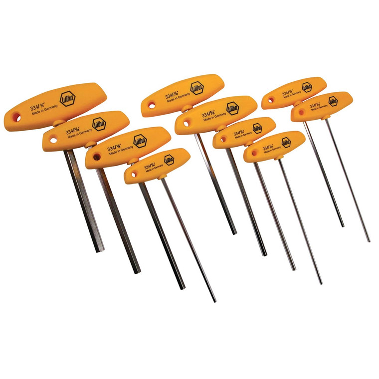 Wiha Classic Grip SAE Hex T-Handle Set (10 Piece Set) - 33492