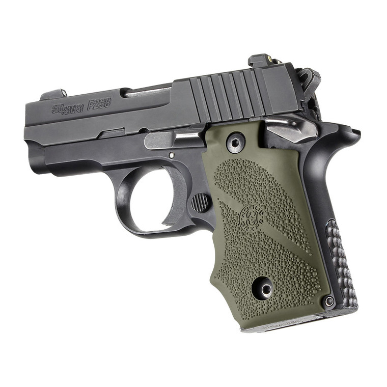 Hogue Sig Sauer P238 Rubber Grip with Finger Grooves (OD Green) - 38001
