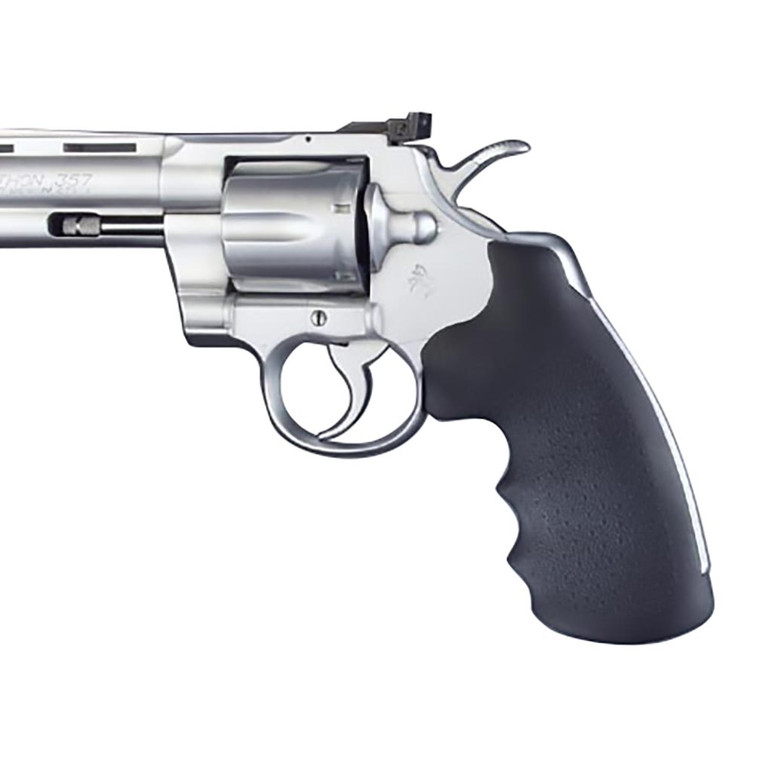 Hogue Colt Python "Tamer" Rubber Monogrip with Finger Grooves (Black) - 46000