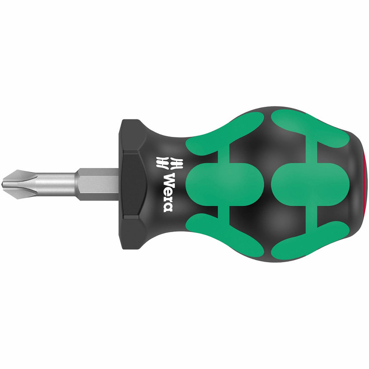 Wera Slotted Stubby/Carburetor Screwdriver: Phillips PH #1 x 25mm (without Lasertip) - 5008851001