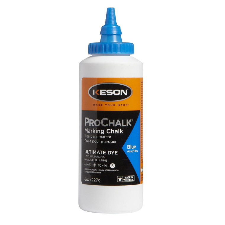 Keson ProChalk Ultimate Permanent Waterproof Chalk Dye (5 oz.) - Blue - 5BD