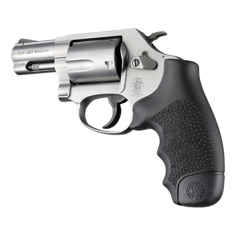 Hogue S&W J-Frame Revolver Rubber Monogrip with Finger Grooves (Black) - 60000