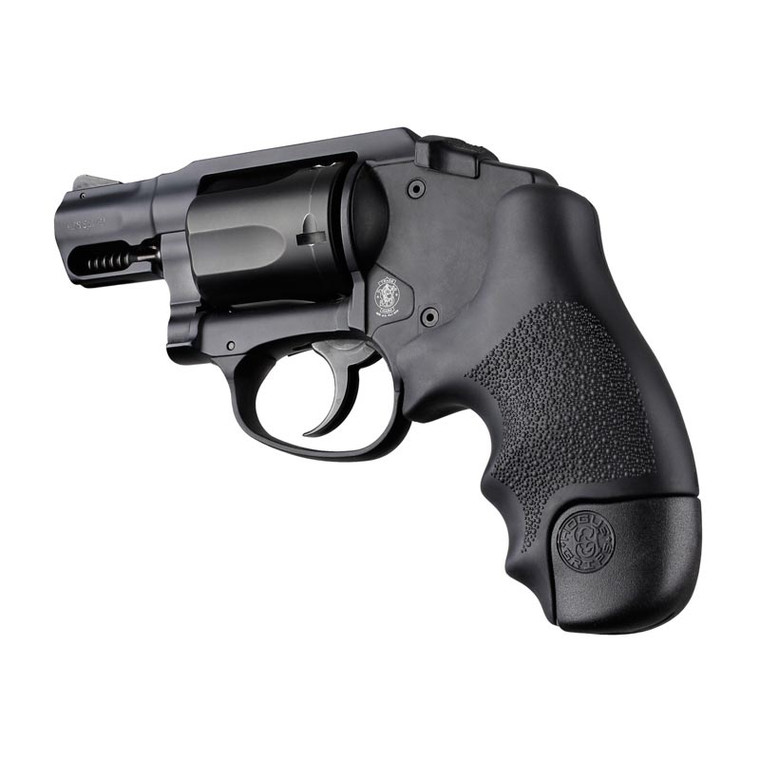 Hogue S&W J-Frame Revolver OverMolded Rubber "Tamer" Grip with Finger Grooves (Black) - 60020