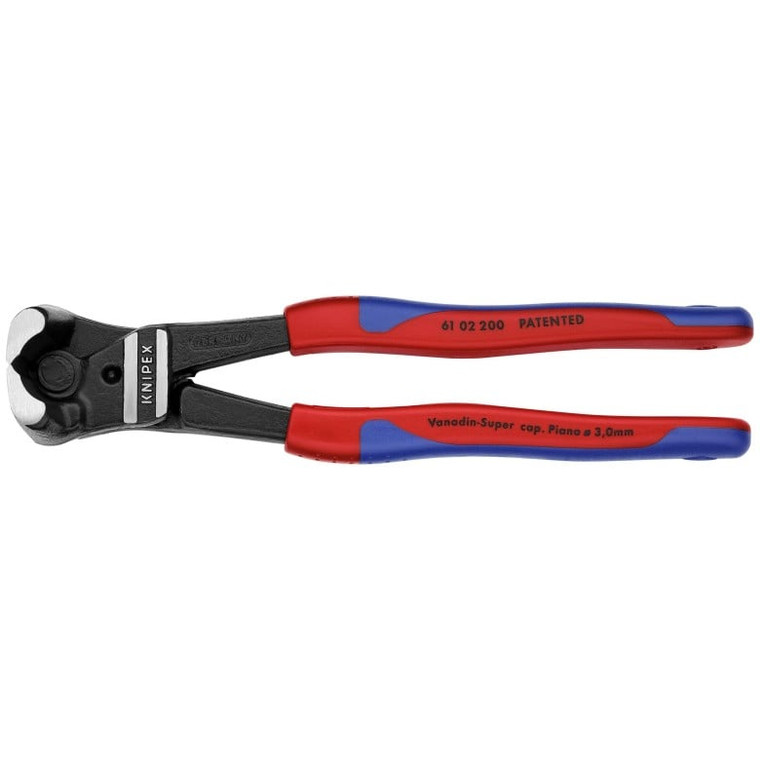 Knipex High Leverage Bolt End-Cutting Nippers (8") - 6102200