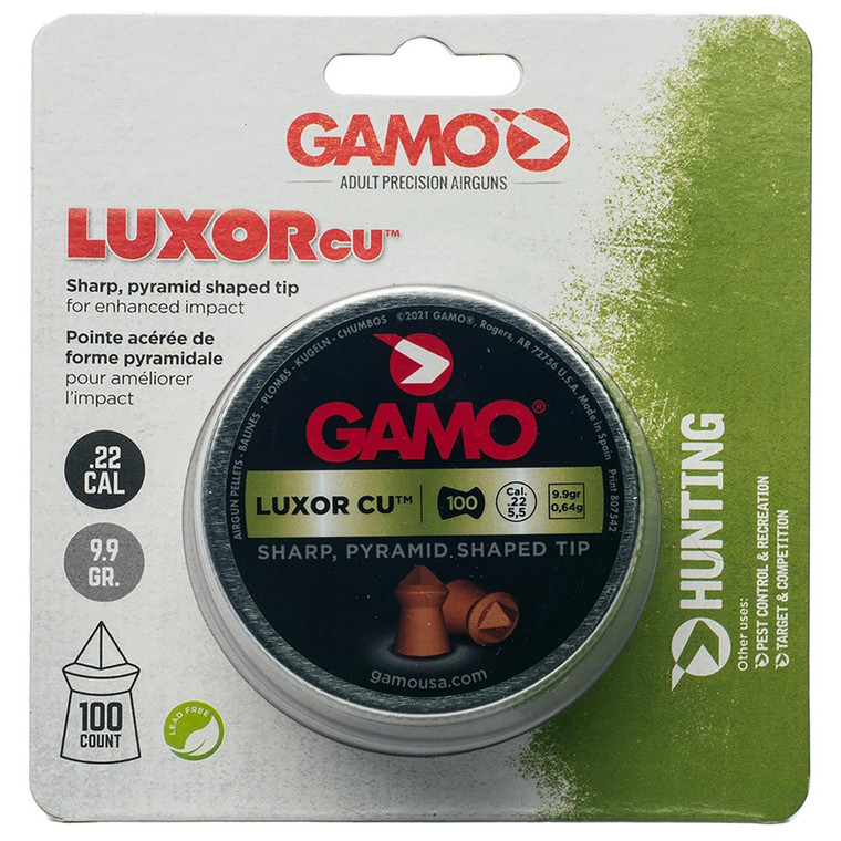 Gamo .22cal "Luxor Hunting" Pellets - 9.9 Grain (100 Count) - 632282154