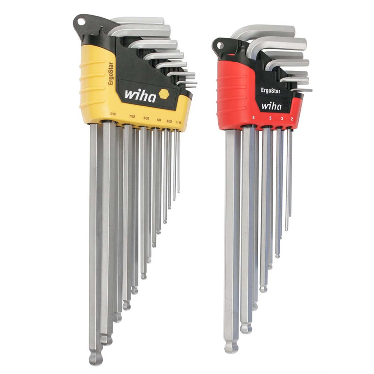 Wiha ErgoStar SAE/Metric Ball Hex L-Key Set (22 Piece Set) - 66982