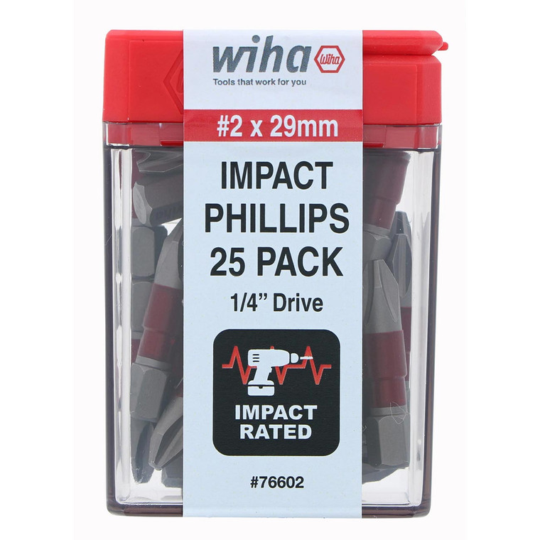 Wiha MaxxTor Phillips #2 Impact Bits (25 Piece) - 76602