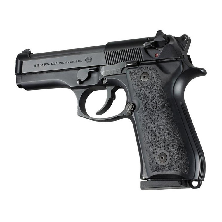 Hogue Beretta 92/96 Series OverMolded Rubber Grips (Black) - 92010