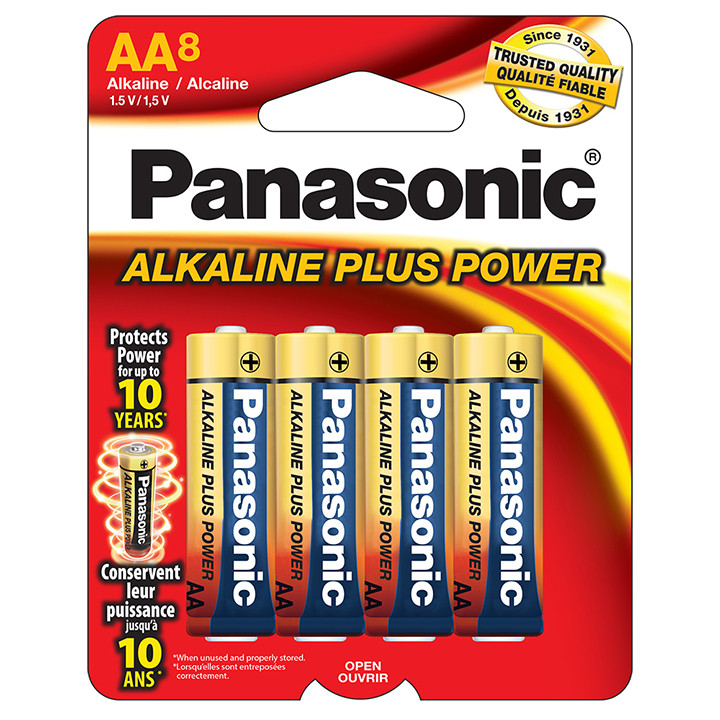 Panasonic Alkaline Size "AA" Plus Power (8-Pack) - AM-3PA/8B
