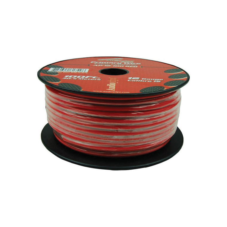 Audiopipe Primary Wire 12-Gauge 100 Foot Spool - Red - AP12100RD
