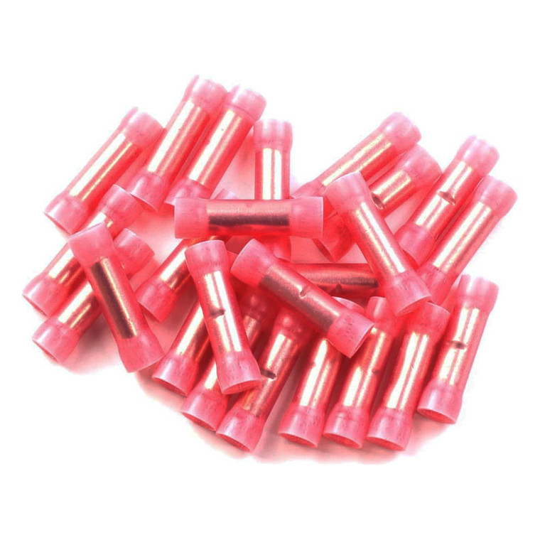 XScorpion Butt Crimp Connectors 8 ga. - Red (25 pack) - BC8R
