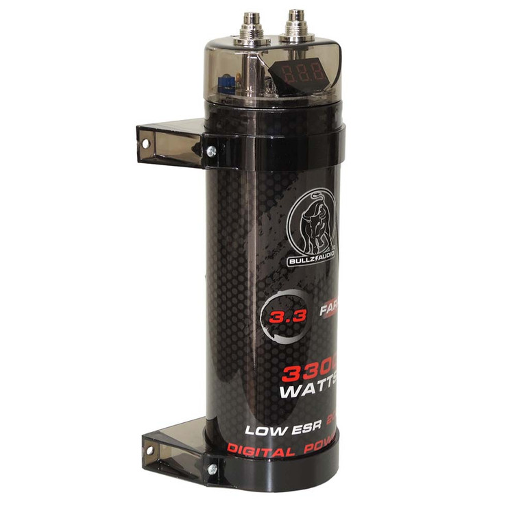 Bullz Audio 3.3 Farad Capacitor With Digital Voltage Display - BCAP3.3