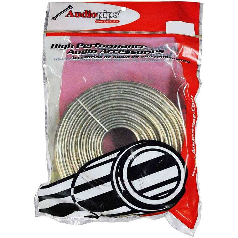 Audiopipe Speaker Wire 18-Gauge 100 Foot Poly Bagged - Clear Insulation - CABLE 18-100CLR