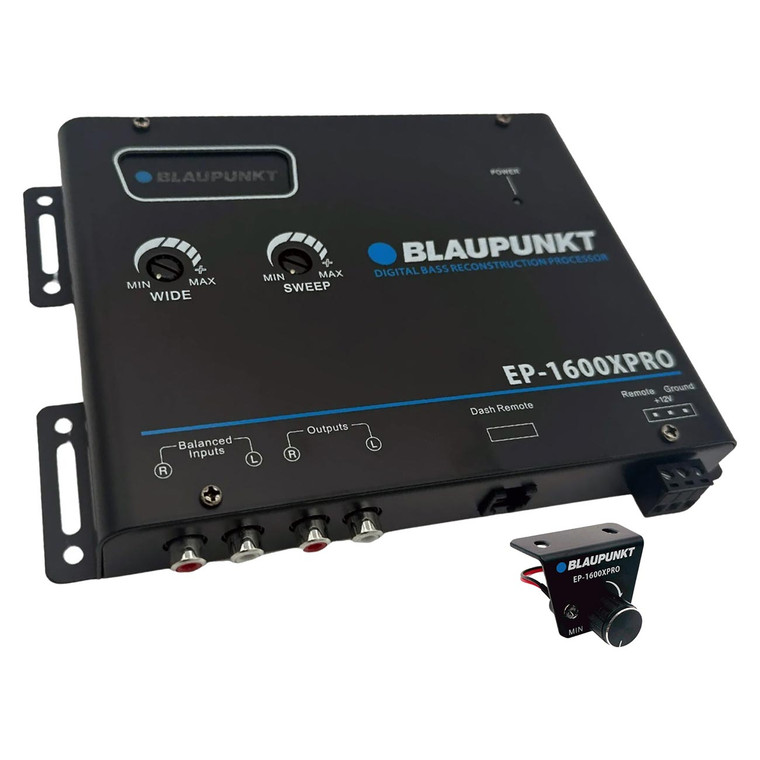 Blaupunkt Digital Bass Reconstruction Processor with Dash Mount Control (Black) - EP-1600XPRO