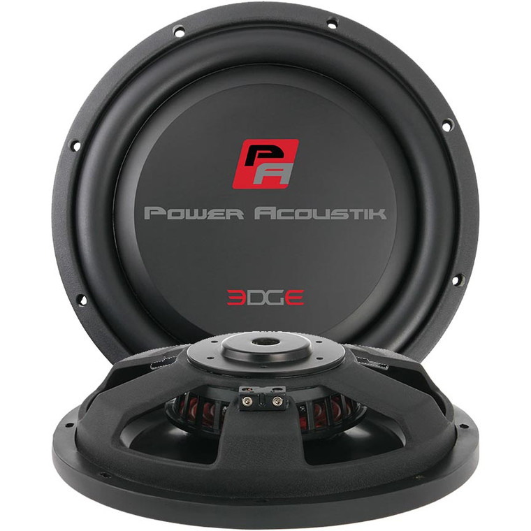Power Acoustik 10" Shallow Mount Woofer 600W RMS/1200W Max Single 4 Ohm Voice Coil - EW-104S