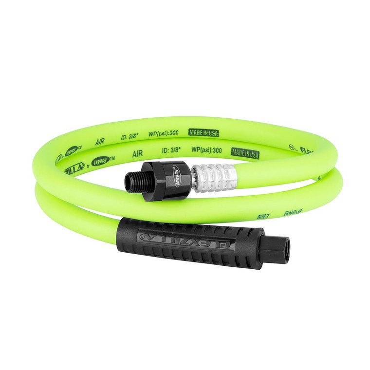 Flexzilla Heavy Duty Lightweight Whip Hose with Ball Swivel 3/8" x 4' - HFZ3804YW2B