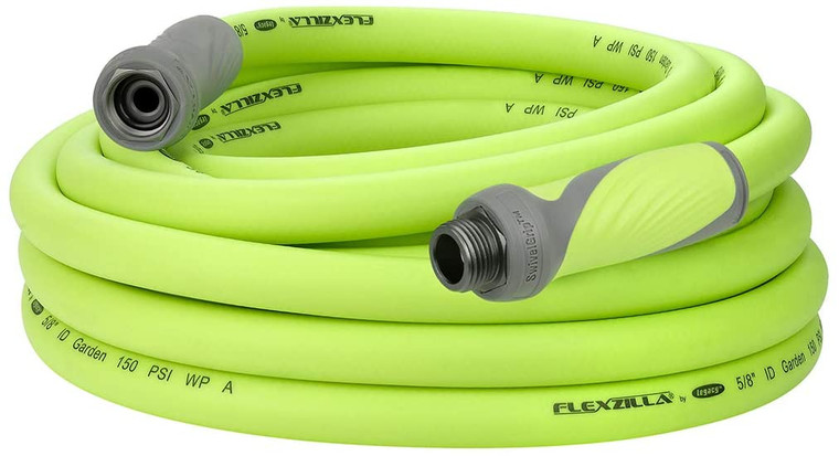 Flexzilla SwivelGrip Garden Hose 5/8" x 50' 3/4" - 11 1/2 GHT Fittings ZillaGreen (Boxed) - HFZG550YWSE