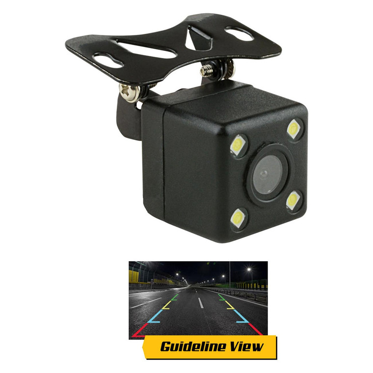 Installation Solution Car Rear View Camera 4 LED Lights with Guideline View - IS-RVC-160GLL